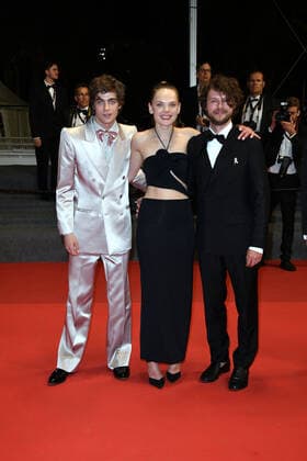 75th Cannes Film Festival 2022, Red Carpet Film EO. Pictured Sandra Drzymalska, Lorenzo Zurzolo, Michal Dymek  Copyright: xSimonexComix xipa-agency.netx xVeneziax2020x