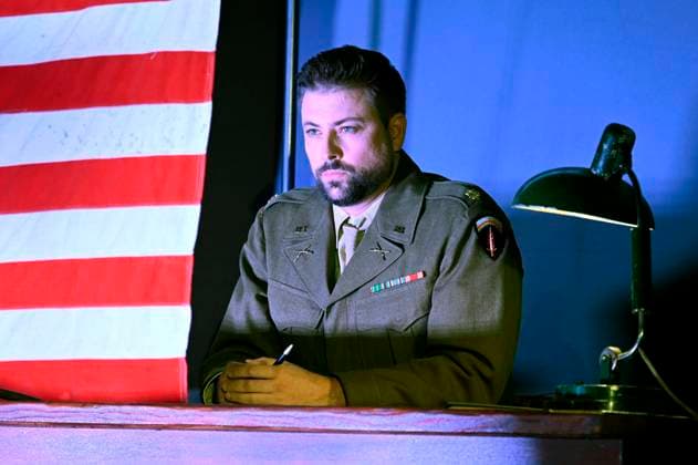 Felix von Jascheroff bei der Uraufführung des Theaterstücks Die Dachauer Prozesse in der ehemaligen Häftlingsküche der KZ Gedenkstätte. Dachau, 19.05.2022 *** Felix von Jascheroff at the premiere of the play The Dachau Trials in the former prisoners kitchen of the Dachau Concentration Camp Memorial, 19 05 2022 Foto:xS.xAdamx xFuturexImage