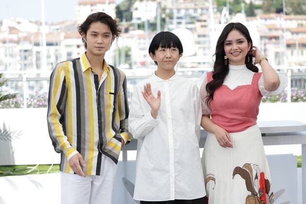 75eme Festival International du Film de Cannes. Photocall du film Plan 75 Ayaro Isomura, Shie Hayakaojja, Arianne Stefanie 280417 0000-00-00 Cannes France  Copyright: xTerencexBaelenx STAR_280417_001