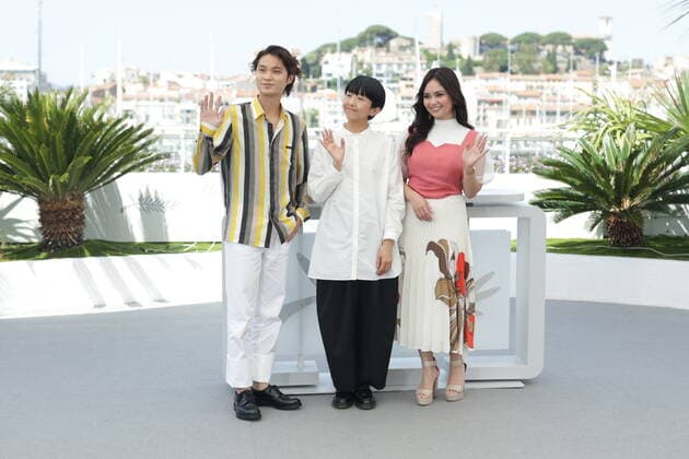 75eme Festival International du Film de Cannes. Photocall du film Plan 75 Ayaro Isomura, Shie Hayakaojja, Arianne Stefanie 280417 0000-00-00 Cannes France  Copyright: xTerencexBaelenx STAR_280417_014
