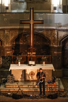 Konzert von Jason Sharp @ Zionskirche Berlin, Kiezsalon Jason Sharp