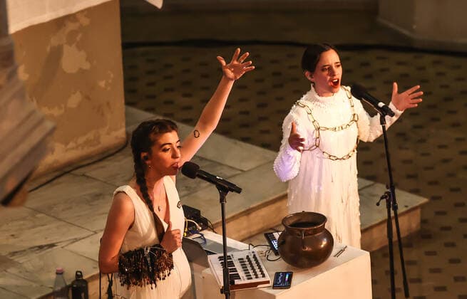 Konzert von Tarta Relena @ Zionskirche Berlin, Kiezsalon Tarta Relena, Helena Ros and Marta Torrella