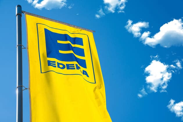 Edeka deutscher Supermarkt Firmenlogo Werbung
