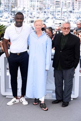 75th Cannes film festival 2022, Photocall film Three thousands years of longing. Pictured: Tilda Swinton, Idris Elba, George Miller  Copyright: xAlbertoxTerenghi Cannesx2022x xix xVenezia2020x