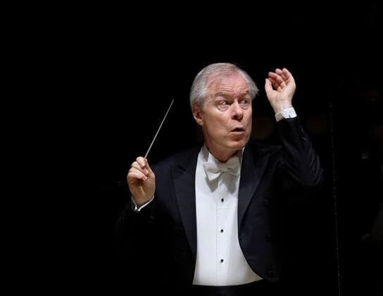 American conductor David Robertson performs during the concert at the 77th Prague Spring international music festival in Prague, Czech Republic, May 20, 2022. (CTKxPhoto MichalxKrumphanzl) CTKPhotoP2022052008475  kru 9