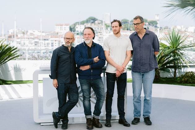 75th International Cannes Film Festival. Photocall with La nuit du 12 cast. 75eme Festival International du Film de Cannes. Photocall du film La nuit du 12 280476 0000-00-00 Cannes France Lanners, Bouli; Moll, Dominik; Bouillon, Bastien  Copyright: xTerencexBaelenx STAR_280476_024