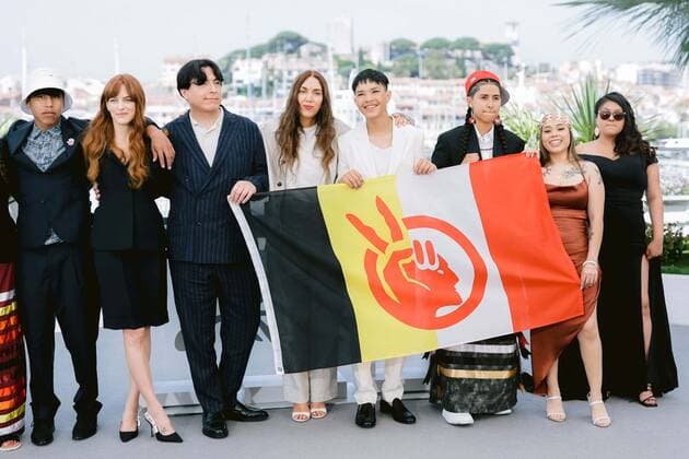 75eme Festival International du Film de Cannes. 280475 0000-00-00 Cannes France Keough-Presley, Riley; Ladaninian Crazy Thunder; Gammell, Gina  Copyright: xTerencexBaelenx STAR_280475_022