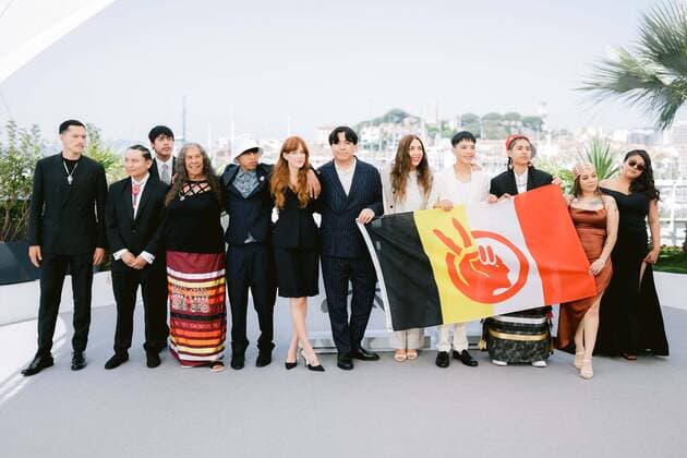 Entertainment Bilder des Tages 75eme Festival International du Film de Cannes. 280475 0000-00-00 Cannes France Keough-Presley, Riley; Ladaninian Crazy Thunder; Gammell, Gina  Copyright: xTerencexBaelenx STAR_280475_023