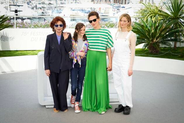 Foto IPP Daniele Cifala™ Cannes 22 05 2022 Marcel! Photocall - The 75th Annual Cannes Film Festival nella foto: Writer Giovanna Ralli, Maayane Conti, Director Jasmin Trinca and Alba Rohrwacher Italy Photo Press - World Copyright