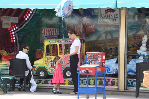 Cannes 2022 - 75th International Film Festival, Catrinel Marlon at the Playground with her daughter  Copyright: xManuelexMangiarottix xipa-agencyx xVenezia2020x