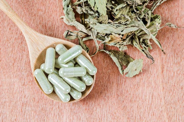Herb medical capsules in wooden spoon with dry leaves herb on wooden background. , 34446844.jpg, plant, health, natural, herbal, organic, herb, medicine, vitamin, drug, healthy, pill, leaf, green, capsule, medical, remedy, care, nature, dry, supplement, powder, wooden, treatment, alternative, pharmacy, fresh, pharmaceutical, cure, healthcare, capsules, nutrition, medication, illness, wellness, vegetable, medicinal, oleifera, moringa, therapy, spoon, turmeric, ingredient, sickness, supplements, macro, leaf,