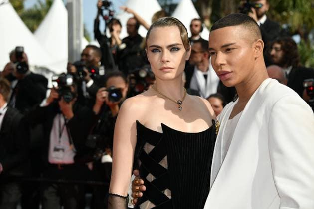 75th Cannes Film Festival 2022, Red Carpet 75th Anniversary Celebration Screening Of The Innocent. Pictured Cara Delevingne, Olivier Rousteing  Copyright: xSimonexComix xipa-agency.netx xVeneziax2020x