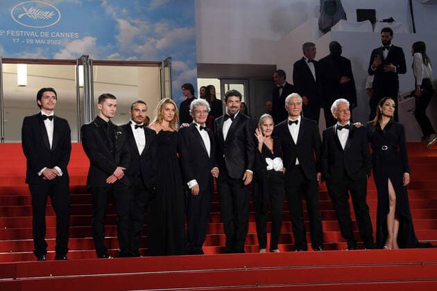 Entertainment Themen der Woche KW21 Entertainment Bilder des Tages 75th Cannes Film Festival 2022, Red Carpet Nostalgia Pictured: Ippolita Di Majo, Mario Martone, Pierfrancesco Favino  Copyright: xManuelexMangiarottix xipa-agencyx xVeneziax2020x