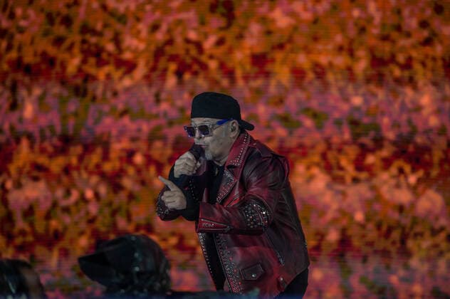 Milan, Italy, 24 May 2022 Vasco Rossi live at Ippodromo SNAI La Maura San Siro Milan during the Vasco Live Tour Credit: Tiziano Ballabio during Vasco Live 2022, Italian singer Music Concert in Milano, Italy, May 24 2022