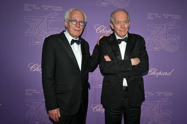 75eme Festival International du Film de Cannes. Montee des marches du film L innocent pour le 75eme anniversaire du Festival. Arrivées Soiree. 75th International Cannes Film Festival. Photocall arrivals. 280755 2022-05-24 Cannes France Dardenne, Luc; Dardenne, Jean Pierre  Copyright: xL.Urmanx xStarfacex STAR_280755_174