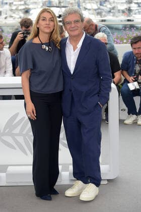 75th Cannes film festival 2022, Photocall film Nostalgia. Pictured: Mario Martone, Ippolita Di Maio  Copyright: xAlbertoxTerenghi Cannesx2022x xix xVenezia2020x