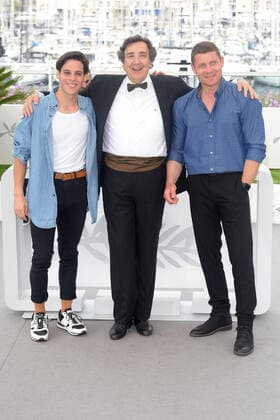 75th Cannes film festival 2022, Photocall film Dodo. Pictured: Tzortzis Papadopoulos, Aggelos Papadimitriou, Kris Radanov  Copyright: xAlbertoxTerenghi Cannesx2022x xix xVenezia2020x