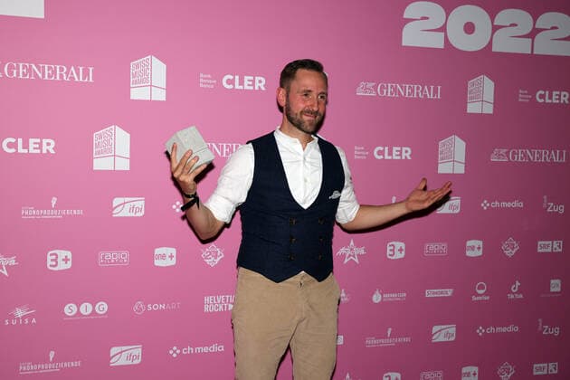 Kunz 15. Swiss Music Awards 2022 Schweizer Mundartsänger Kunz. Nominierter und Gewinner des Betonklotzes in den beiden Kategorien Best Male Act und Best Album. Verleihung der 15. Swiss Music Awards am 25.05.2022 in der Bossard Arena Zug. Kanton Zug, Schweiz.