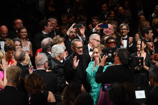 75eme Festival International du Film de Cannes. Atmosphere a la fin de la projection du film Elvis . 75th International Cannes Film Festival. Atmosphere at the end of Elvis movie EXCLUSIVE nous contacter pour toute utilisation web Copyright: xSergexArnalx xStarfacex STAR_280808_019