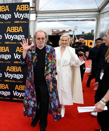 LONDON 20220526 Bjorn Ulvaeus, Anni Frid Lyngstad, Agnetha Faltskog and Benny Andersson arrive for the gala premiere of the ABBA Voyage concert at the ABBA Arena at Queen Elizabeth Olympic Park in London Photo Pontus Lundahl TT code 10050 LONDON GREAT BRITAIN x10050x,  Copyright: xPontusxLundahl TTx ABBA VOYAGE