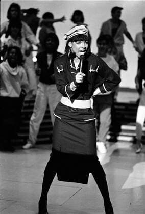 Siedah Garrett appearance on American Bandstand in 1985 Copyright: xRonxWolfsonx xMediaPunchx