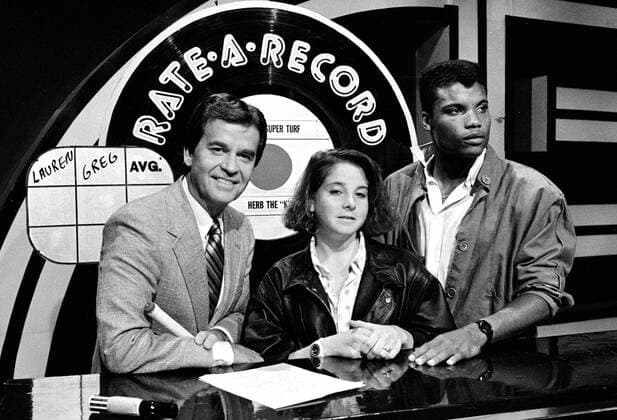 Dick Clark on American Bandstand during the Rate a Record Segment in 1985 Copyright: xRonxWolfsonx xMediaPunchx