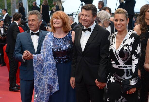 May 27, 2022, CANNES, France: CANNES, FRANCE - MAY 27: Gerald Holtz, Muriel Mayette-Holtz, Christian Estrosi and Laura Tenoudji attend the screening of Mascarade during the 75th annual Cannes film festival at Palais des Festivals on May 27, 2022 in Cannes, France. CANNES France - ZUMAi09_ 20220527_zaf_i09_003 Copyright: xFrederickxInjimbertx