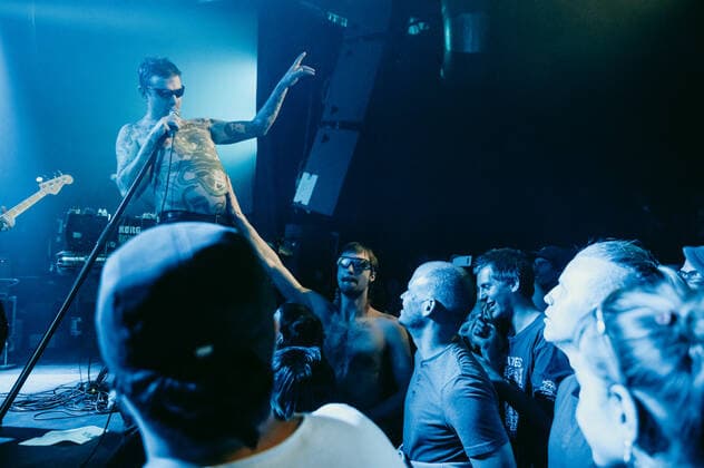 Viagra Boys live in Copenhagen, Denmark Copenhagen, Denmark. 27th, May 2022. The Swedish punk band Viagra Boys performs a live concert at Pumpehuset in Copenhagen. Here vocalist Sebastian Murphy is seen live on stage. Copenhagen Denmark  Copyright: xGonzalesxPhoto NikolajxBransholmx