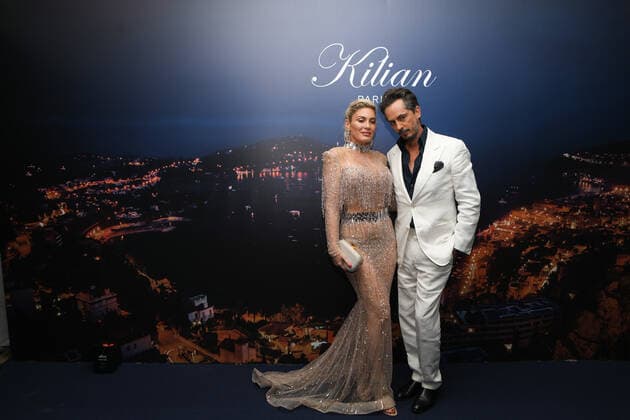 May 27, 2022, Cannes, Cote d Azur, France: KILIAN HENEESSY greets HOFIT GOLAN for the Killian Paris Kool Yacht Party during 75th annual Cannes Film Festival Cannes France - ZUMAc179 20220527_zep_c179_230 Copyright: xMickaelxChavetx