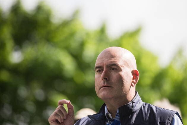 May 28, 2022, Etobicoke, ON, CANADA: Ontario Liberal Leader Steven Del Duca speaks to the media during a campaign stop at Norris Crescent Parkette in Toronto, Saturday, May 28, 2022. Etobicoke CANADA  - ZUMAc35_ 20220528_zaf_c35_022 Copyright: xTijanaxMartinx