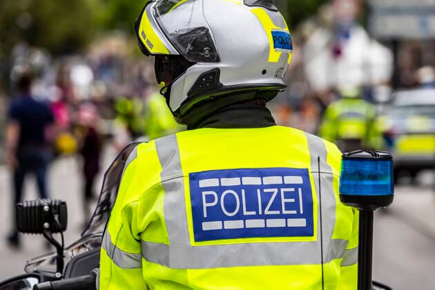 Motorrad der Polizei Baden-Württemberg. 28.05.2022: Deutschland, Baden-Württemberg, Stuttgart. *** Police motorcycle Baden Württemberg 28 05 2022 Germany, Baden Württemberg, Stuttgart