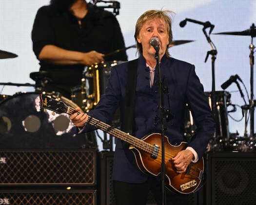 Paul McCartney and his band perform at the Camping World Stadium in Orlando, Florida on Saturday, May 28, 2022.  ORP20220528001 JOExMARINO