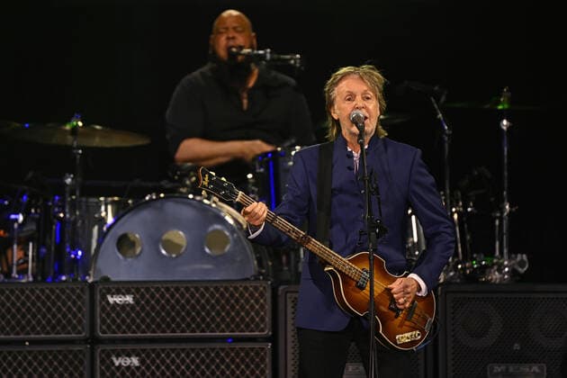 Paul McCartney and his band perform at the Camping World Stadium in Orlando, Florida on Saturday, May 28, 2022.  ORP20220528020 JOExMARINO