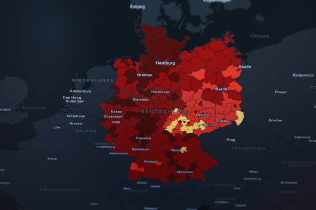 Dashboard des RKI, die 7-Tage-Inzidenz liegt nun bei 196,2 7-Tage-Inzidenz, Dashboard des RKI auf einem Monitor am 29.05.2022 in Siegen Deutschland.