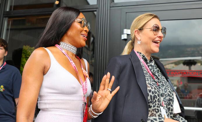 Monaco, Monte Carlo - May 29, 2022: FIA Formula One World Championship, Monaco F1 Grand Prix with Supermodel Naomi Campbell. Mandoga Media Monaco F1 Grand Prix, Naomi Campbell