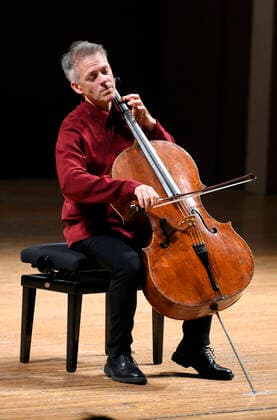 German cellist Alban Gerhardt presents all six of J. S. Bach’s suites for solo cello during the 77th Prague Spring international music festival, on May 30, 2022, in Prague, Czech Republic. (CTKxPhoto KaterinaxSulova) CTKPhotoP2022053007111  suk004