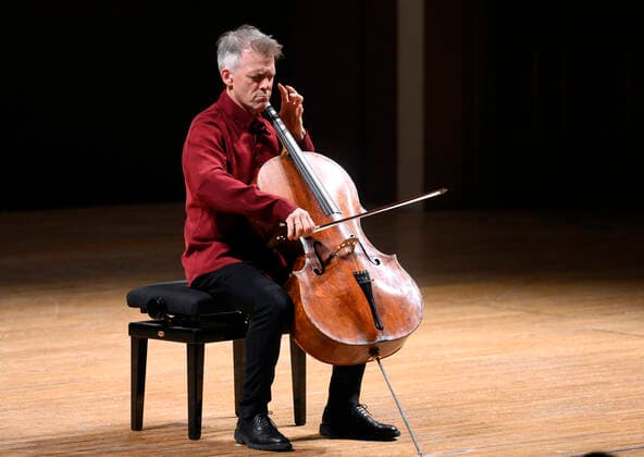 German cellist Alban Gerhardt presents all six of J. S. Bach’s suites for solo cello during the 77th Prague Spring international music festival, on May 30, 2022, in Prague, Czech Republic. (CTKxPhoto KaterinaxSulova) CTKPhotoP2022053007113  suk002