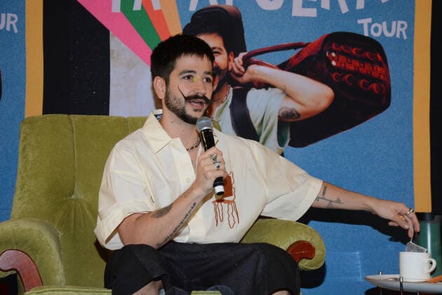 May 31, 2022, Mexico City, Mexico City, Mexico: Colombian singer Camilo Echeverry Correa speaks during a press conference to promote De Adentro Pa Fuera Tour and launch their latest single Ã¢â‚¬ËœPegaoÃ¢â‚¬â ¢ at Presidente Intercontinental Hotel. On May 31, 2022 in Mexico City, Mexico. Mexico City Mexico - ZUMAe321 20220531_zia_e321_023 Copyright: xJorgexGonzalez xEyepixxGroupx