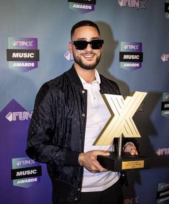 2022-06-02 22:55:39 AMSTERDAM - Josylvio wins the artist of the year male Award during the FunX Music Awards in AFAS Live in Amsterdam. During the award show, the most important music prizes of the young Netherlands were presented. ANP RAMON VAN FLYMEN netherlands out - belgium out