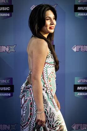 2022-06-02 19:59:58 AMSTERDAM - Meltem on the purple carpet for the FunX Music Awards in AFAS Live in Amsterdam. During the award show, the most important music prizes of the young Netherlands are presented. ANP RAMON VAN FLYMEN netherlands out - belgium out