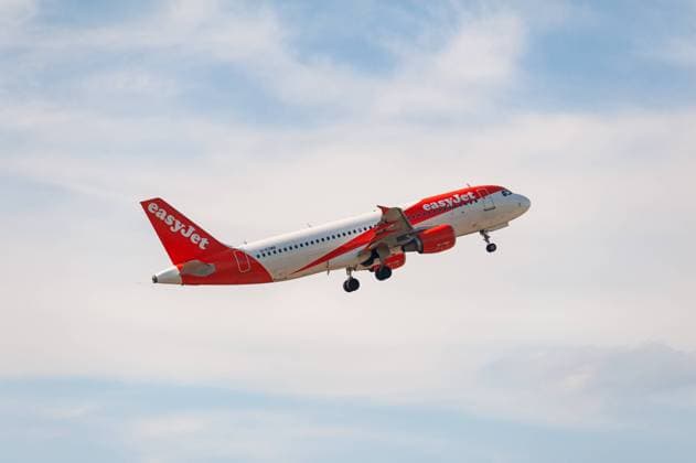 03.06.2022, Berlin, Deutschland, Europa - Ein Passagierflugzeug vom Typ Airbus A320-200 von EasyJet mit der Registrierung G-EZWB beim Start vom Flughafen Berlin Brandenburg BER. EasyJet ist eine britische multinationale Billigfluglinie mit Hauptsitz am Flughafen London Luton. *** 03 06 2022, Berlin, Germany, Europe An EasyJet Airbus A320 200 passenger aircraft with registration G EZWB taking off from Berlin Brandenburg BER Airport EasyJet is a British multinational low-cost airline headquartered at London Luton Airport