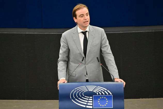 Malik Azmani bei einer Plenartagung zum Türkei-Bericht 2021 im Plenarsaal des Europäischen Parlaments. Straßburg, 06.06.2022 *** Malik Azmani at a plenary session on the Turkey Report 2021 in the plenary hall of the European Parliament Strasbourg, 06 06 2022 Foto:xD.xAnoraganingrumx xFuturexImage