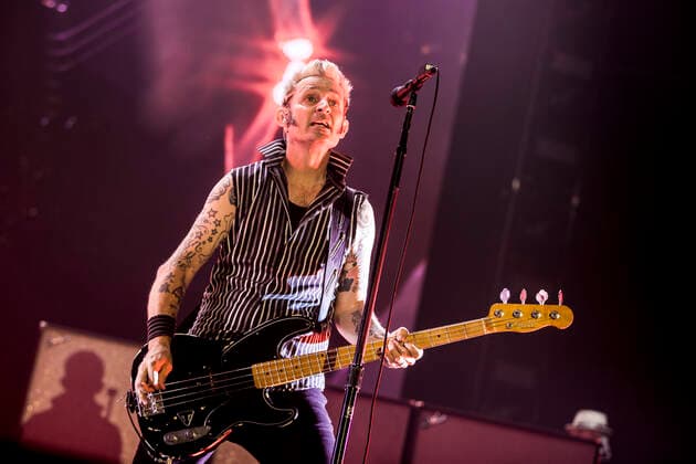Green Day live in Copenhagen, Denmark Copenhagen, Denmark. 07th, June 2022. The American rock band Green Day performs a live concert at Forum at Frederiksberg, Copenhagen. Here bass player Mike Dirnt is seen live on stage. Copenhagen Denmark  Copyright: xGonzalesxPhoto LassexLagonix