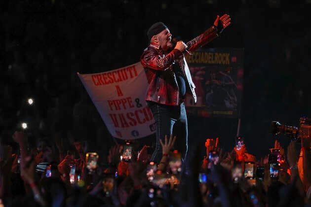 June 7, 2022, Napoli, Campania, ITALIA: 0706 2022 Naples, at the Diego Armando Maradona stadium there was the concert of the rock singer Vasco Rossi, more than 50,000 spectators saw the concert.In the photo: Vasco Rossi Napoli ITALIA - ZUMAs236 20220607_zap_s236_111 Copyright: xFabioxSassox
