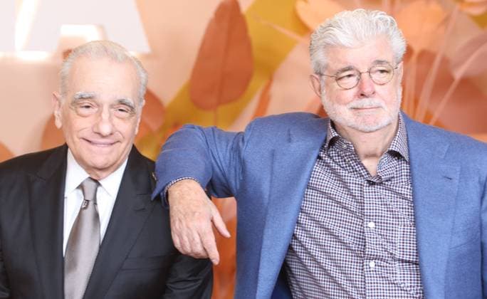 Entertainment Bilder des Tages June 7, 2022, NEW YORK CITY, NEW YORK, USA: Movie directors Martin Scorsese (L) and George Lucas arrive on the red carpet at the Museum of Modern Arts (MOFA) in New York City, June 7, 2022. The MOFA Party in the Garden, a benefit event to be held on June 7, will honor Linda Goode Bryant and Wolfgang Tillmans, both of whom are subjects of major exhibitions on view at MoMA this fall, and Mellody Hobson and George Lucas, who are being celebrated for their extraordinary philanthropy. New York USA - ZUMAs139 20220607_zap_s139_004 Copyright: xStephenxShaverx