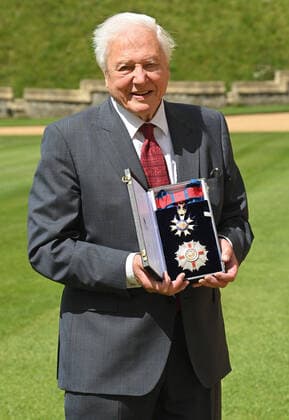 . 08 06 2022. Windsor, United Kingdom. Sir David Attenborough with his Knight Grand Cross of the Order of St Michael and St George after an Investiture at Windsor Castle, United Kingdom.  xPoolx xi-Imagesx IIM-23494-0001