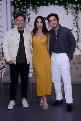 June 8, 2022, Mexico City, Mexico City, Mexico: June 8, 2022, Mexico City, Mexico: (L-R) Director Gary Alazraki, Adria Arjona, Diego Boneta attend a film press conference to promote Father of the Bride at St. Regis Hotel. On Jun 8, 2022 in Mexico City, Mexico. Mexico City Mexico - ZUMAe321 20220608_zia_e321_011 Copyright: xCarlosxTischlerx xEyepixxGroupx