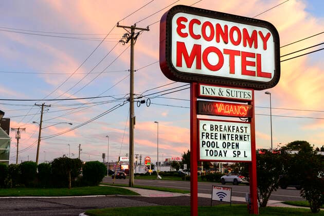 USA, Motel USA, New Jersey, Economy Motel, many cheap Motels are run by indian migrants New Jersey United States of America