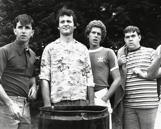 Jack Blum, Bill Murray, Russ Banham, Keith Knight, Meatballs (1979). Photo credit: Paramount File Reference 34145-886  Copyright: xCinemaxLegacyxCollection ThexHollywoodxArchivex 34145-886 The Hollywood Archive