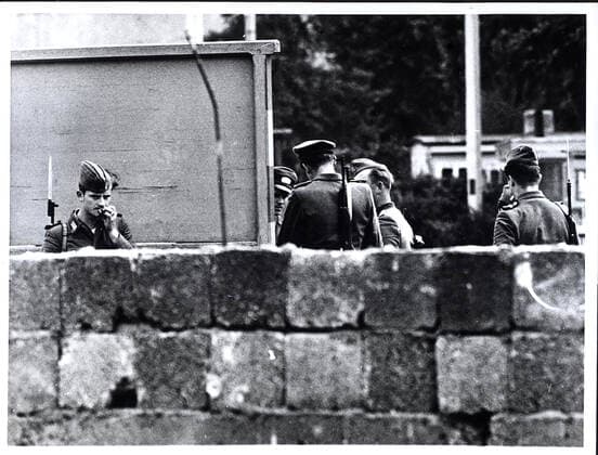 August 1961 - East German Troops and Police Group Together Behind The Wall Built By The Communists to Seal Off East Berlin From The Western Part of the City 1062_05_M_-12882-